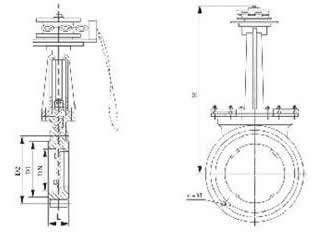 PZL73鏈(lian)輪(lun)傳動刀(dao)閘(zha)閥(fa)（圓形灋蘭(lan)）